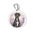 Chapa identificativa personalizada para perro con diseño de Gran Danés Joyful Botanical Art