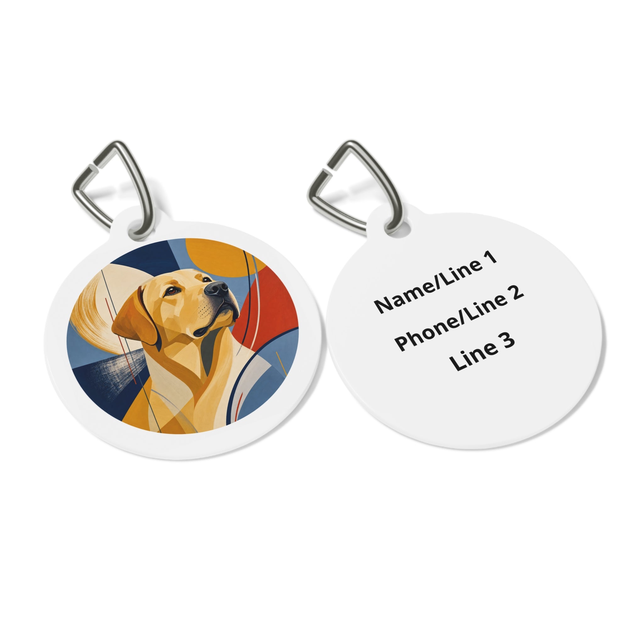 Labrador Retriever Retro Focus Personalized Dog ID Tag