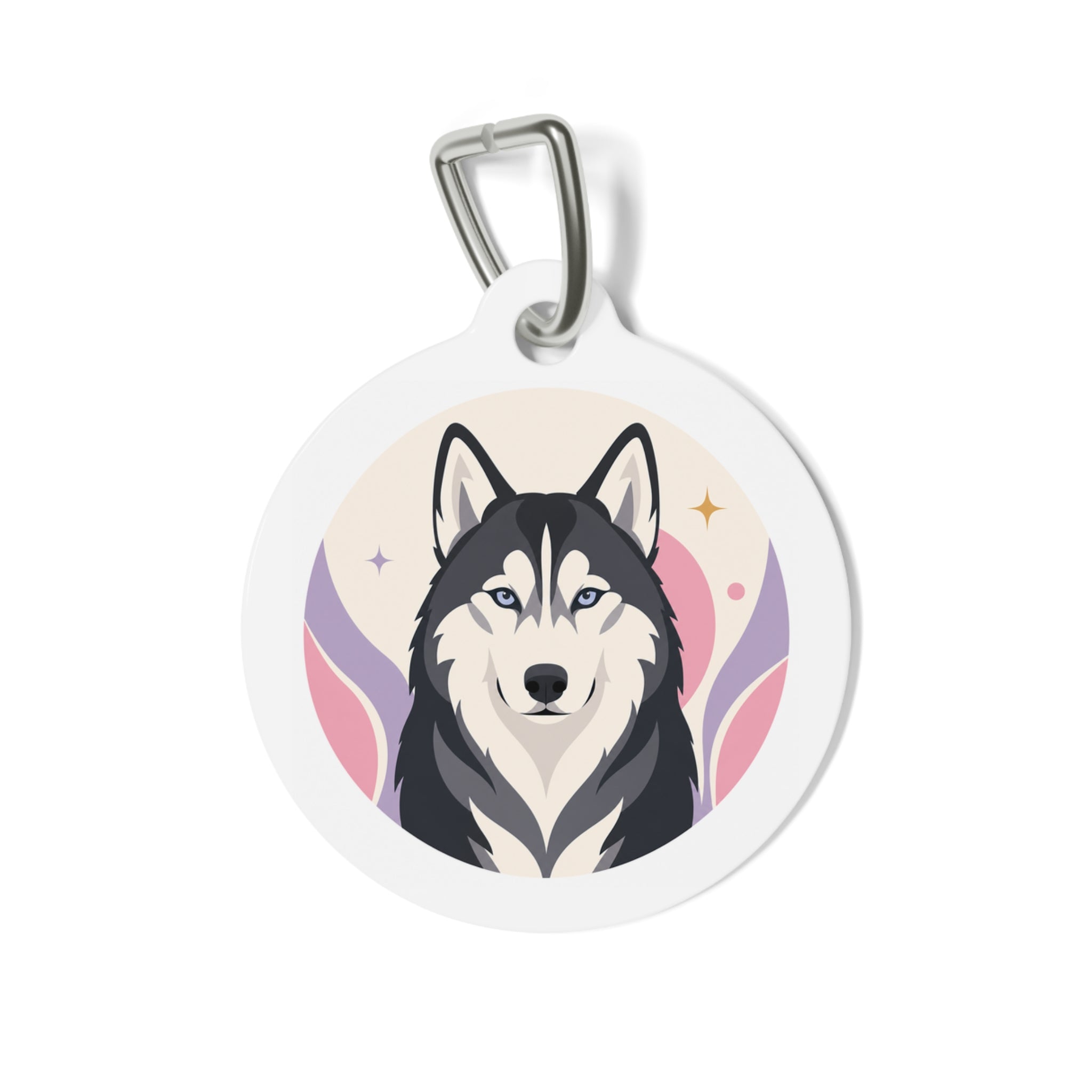 Siberian Husky Blush Aura Personalized Dog ID Tag