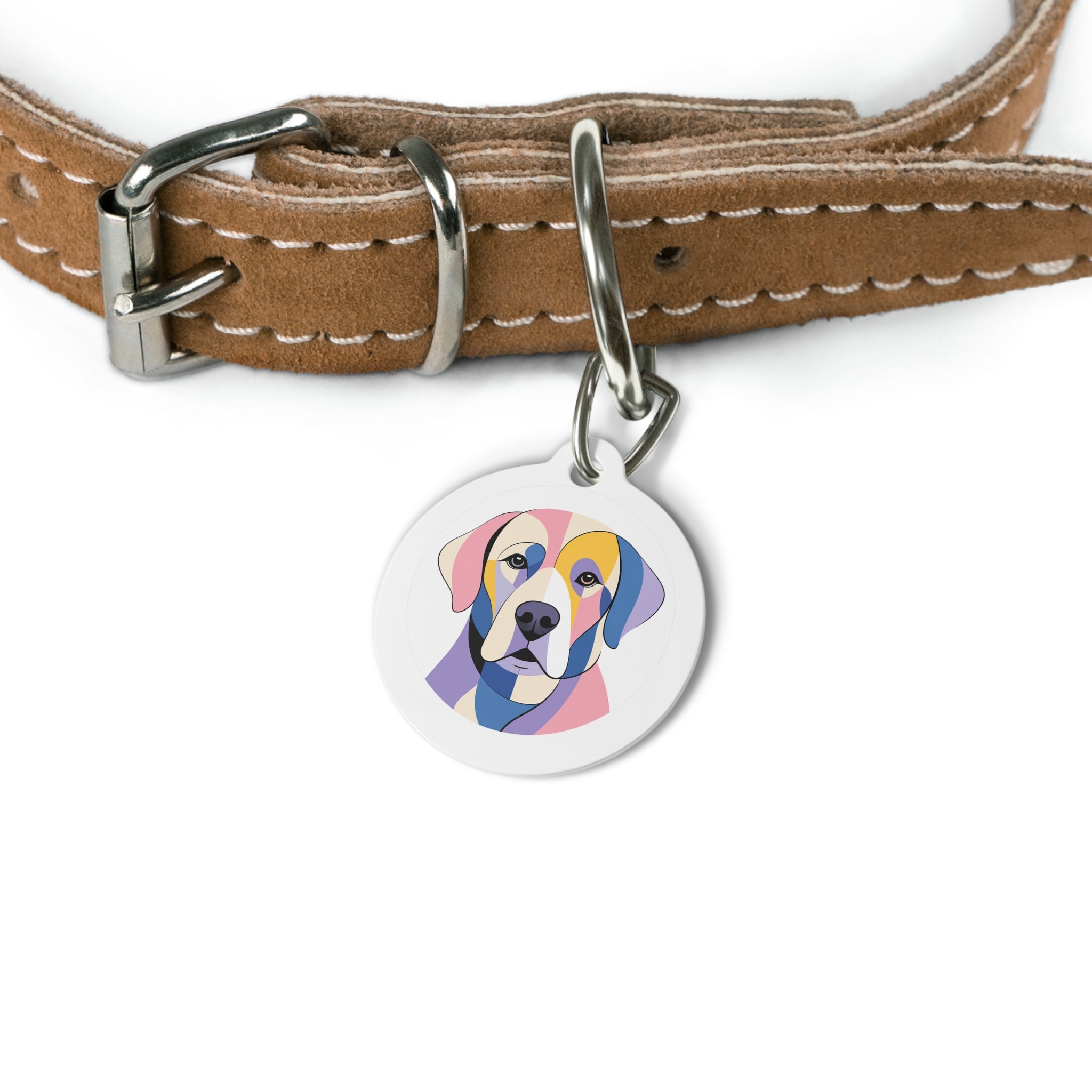 Labrador Retriever Color Block Personalized Dog ID Tag