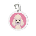 Toy Poodle Candy Pink Cream Personalized Dog ID Tag
