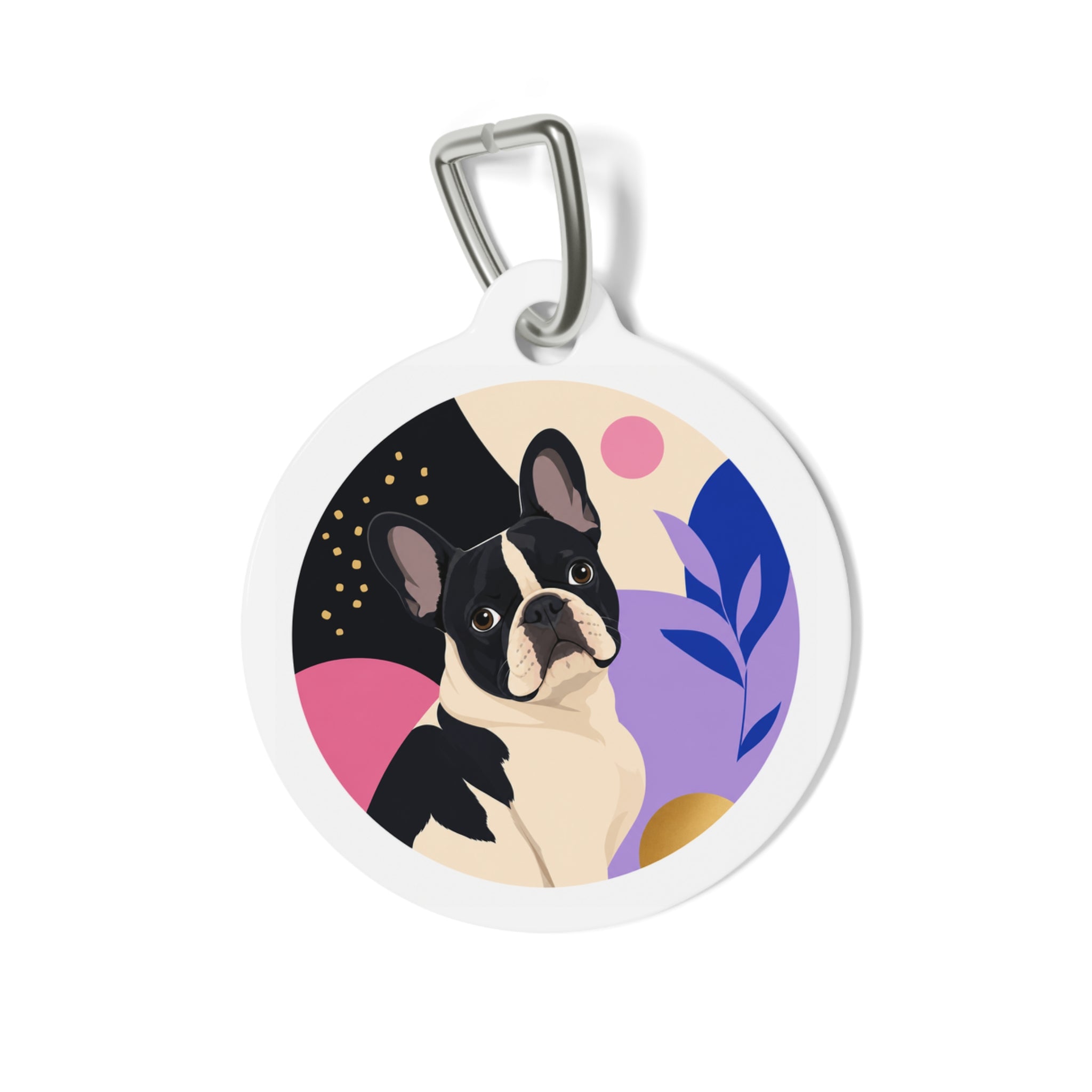 French Bulldog Sweet Vibrant Color Personalized Dog ID Tag