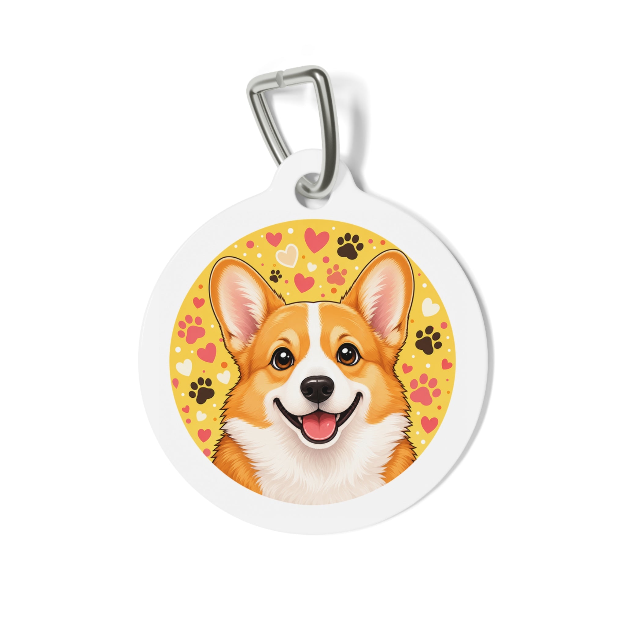 Pembroke Welsh Corgi Joyful Sweet Heart Personalized Dog ID Tag