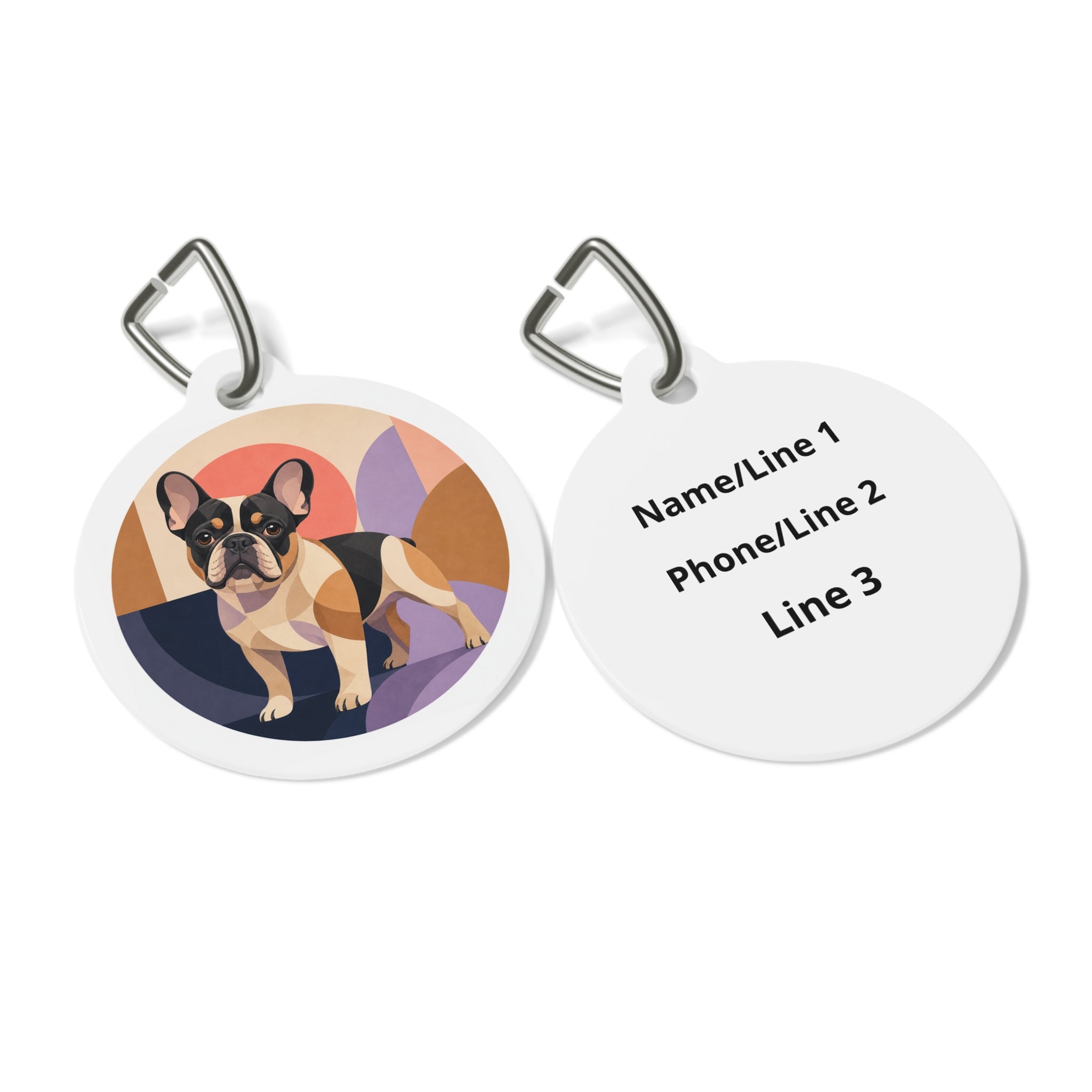 French Bulldog Charming Playful Portrait Personalized Dog ID Tag