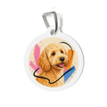 Goldendoodle Bright Pup Portrait Personalized Dog ID Tag