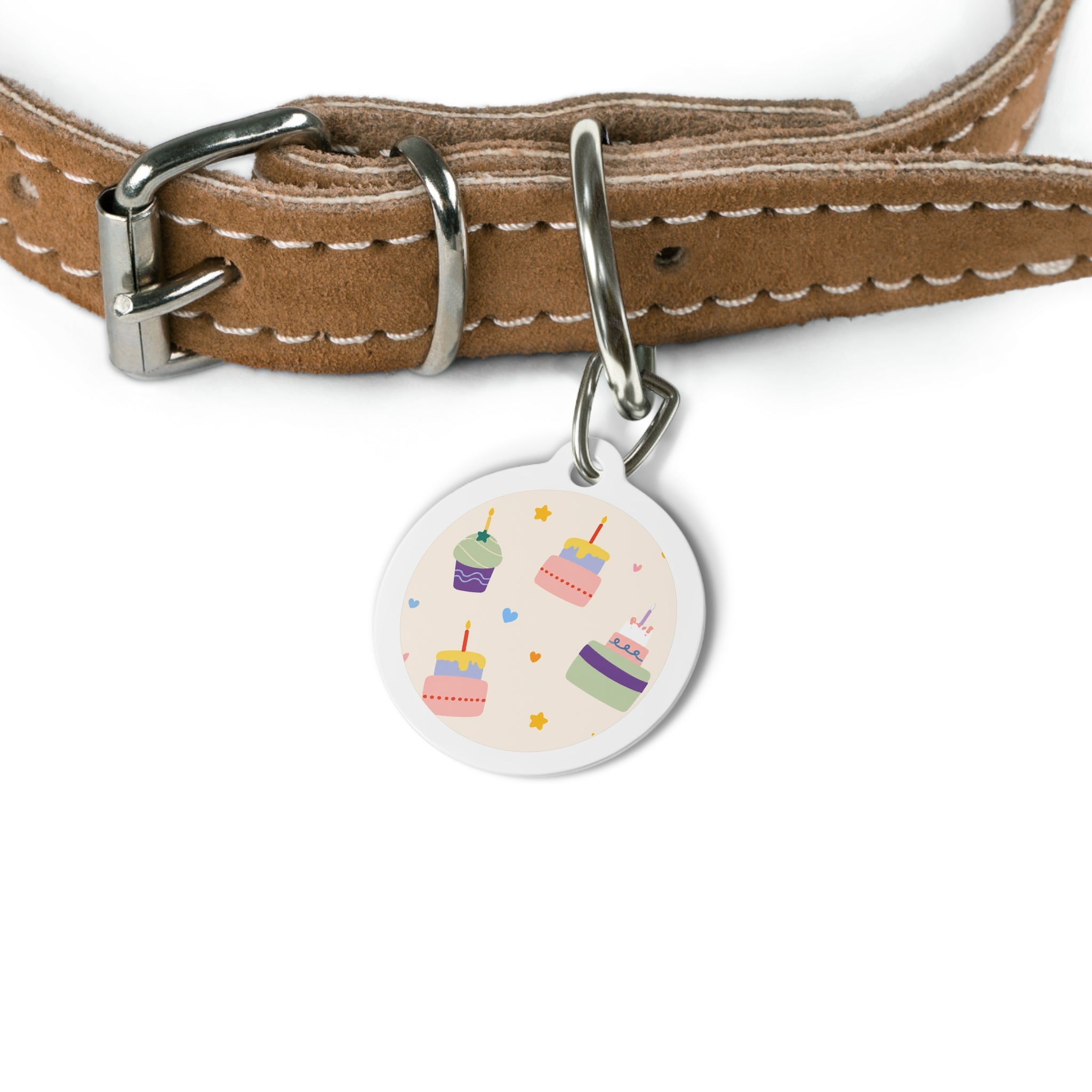Pastel Cake & Cupcake Sprinkle Personalized Dog ID Tag