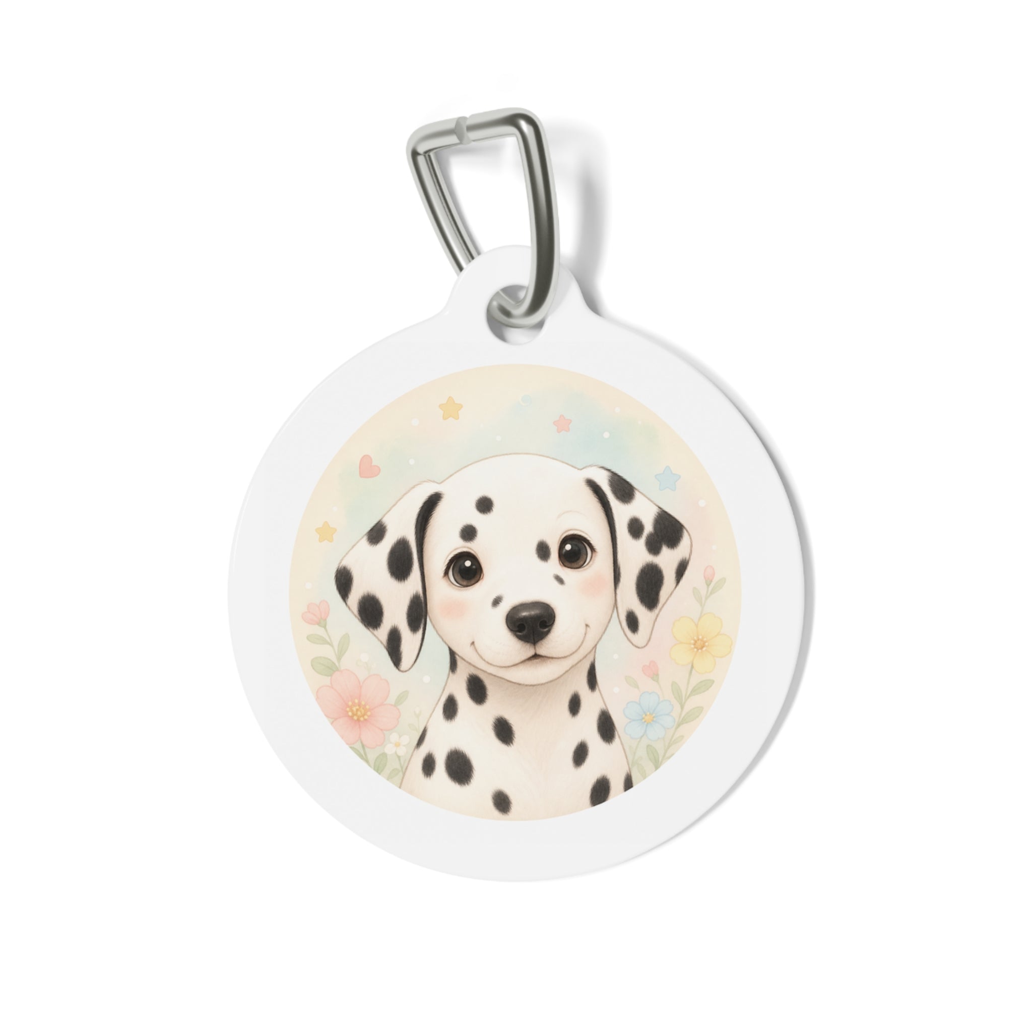 Dalmatian Soft Watercolor Puppy Personalized Dog ID Tag
