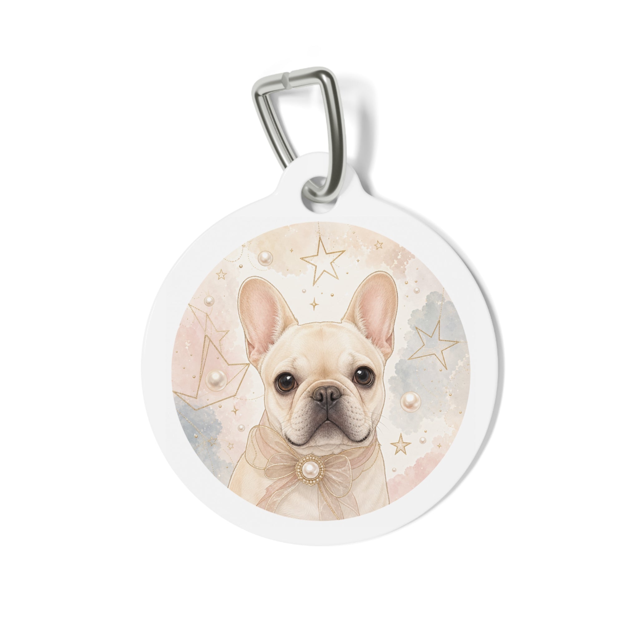French Bulldog Charming Colorful Portrait Personalized Dog ID Tag