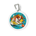 Chupapilotes personalizado de Brittany Comic para identificación de perro