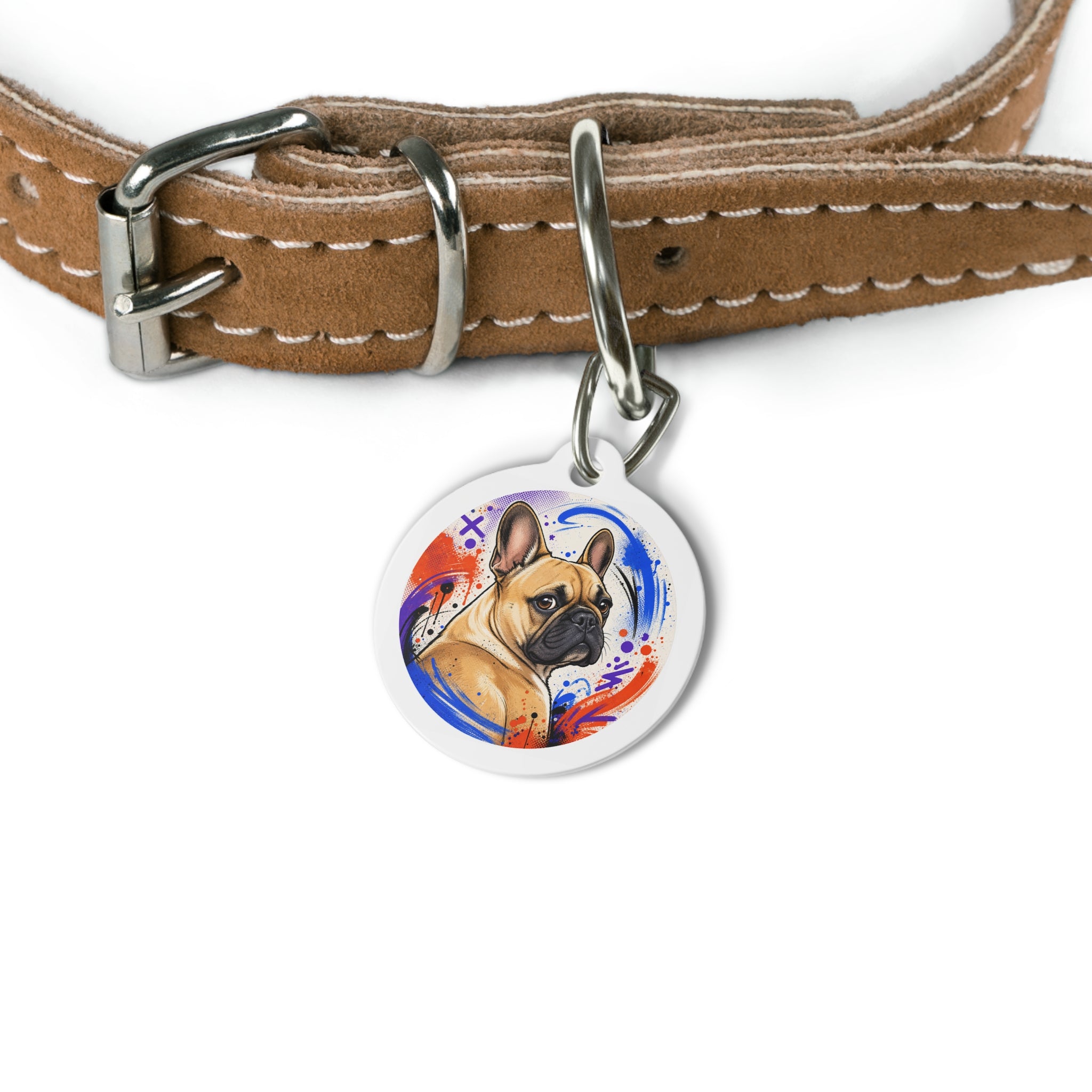French Bulldog Fresh Vibrant Color Personalized Dog ID Tag