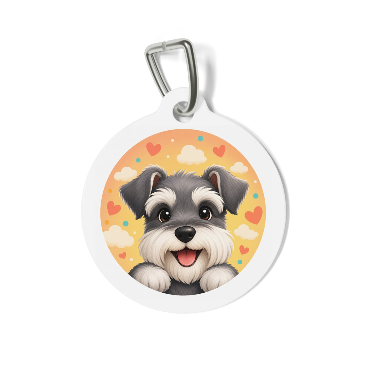 Miniature Schnauzer Sweet Heart Personalized Dog ID Tag