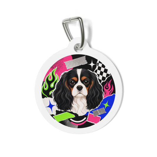 Cavalier King Charles Spaniel Joyful Playful Portrait Personalized Dog ID Tag