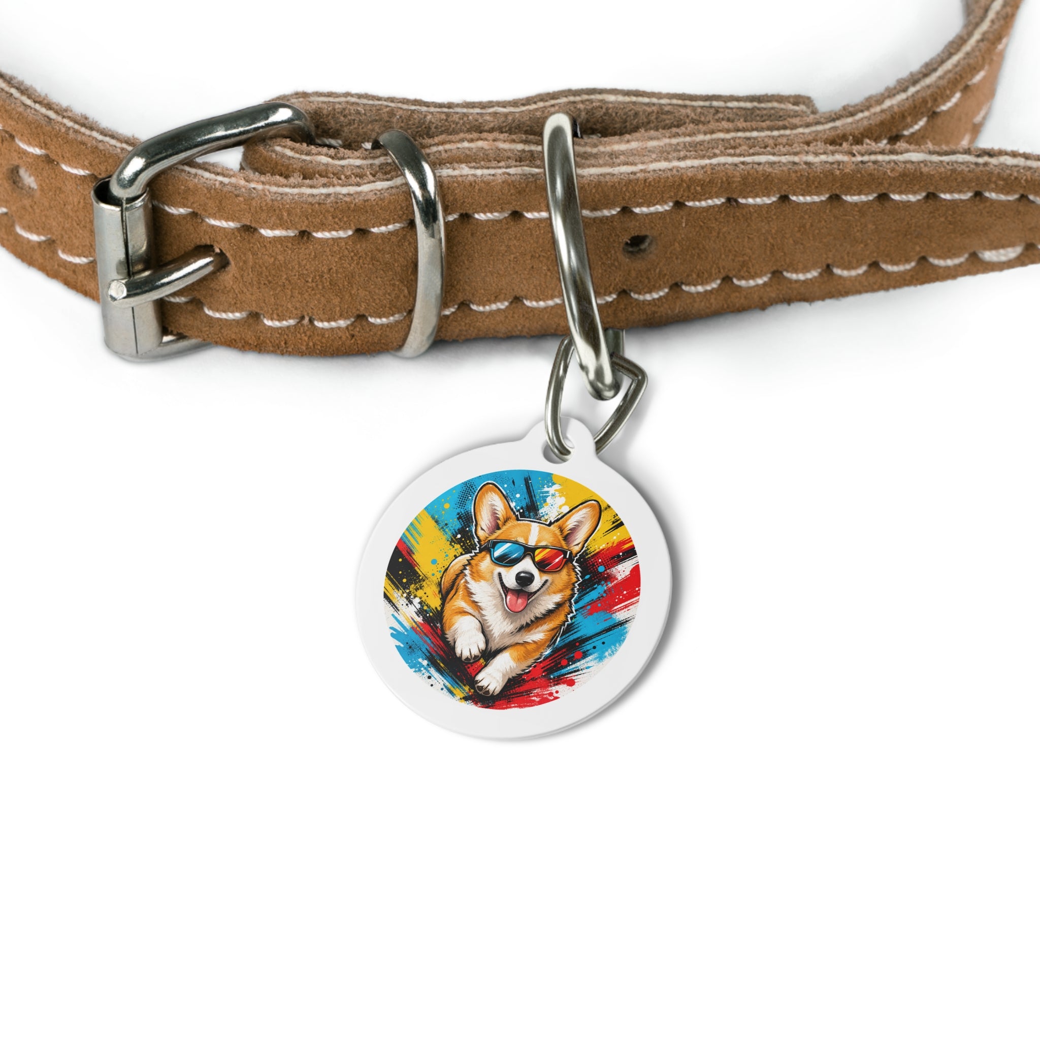 Pembroke Welsh Corgi Cool Modern Personalized Dog ID Tag