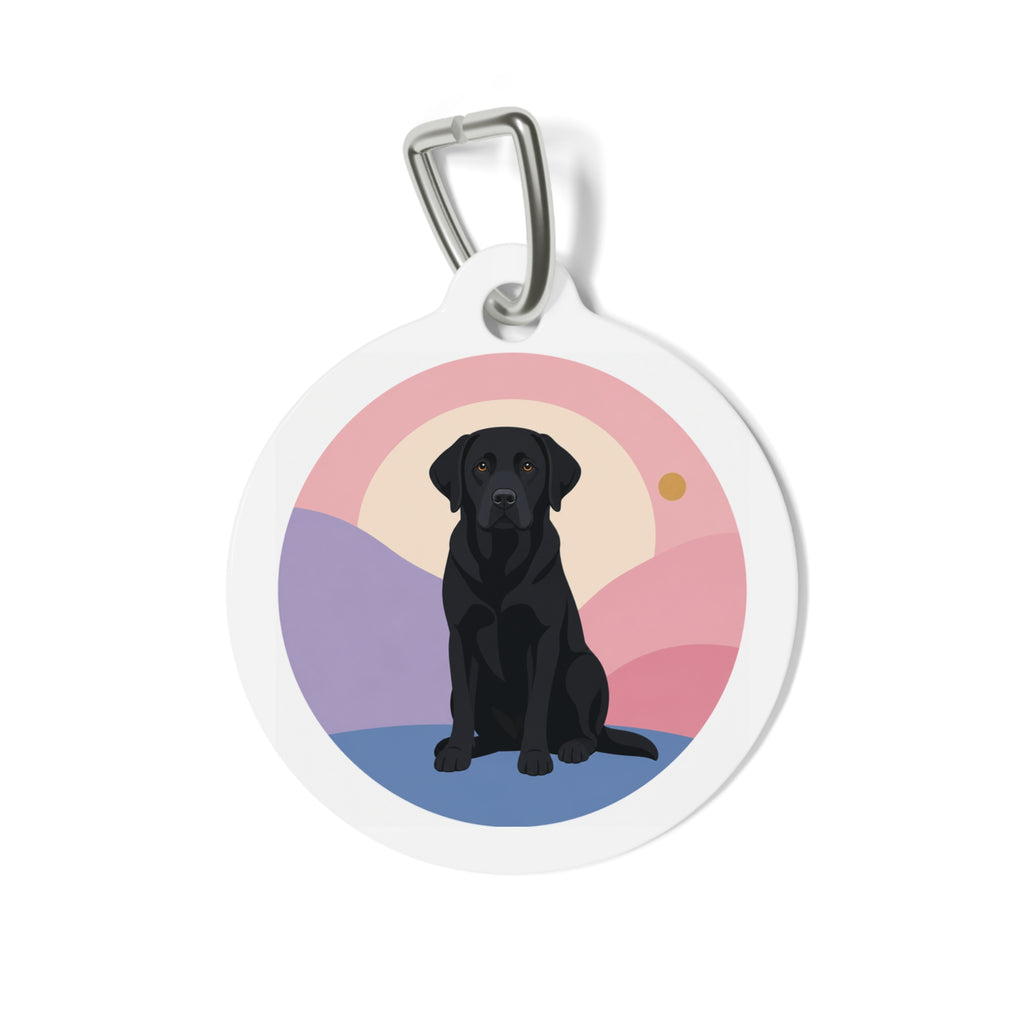 Labrador Retriever Soft Sunset Black Personalized Dog ID Tag