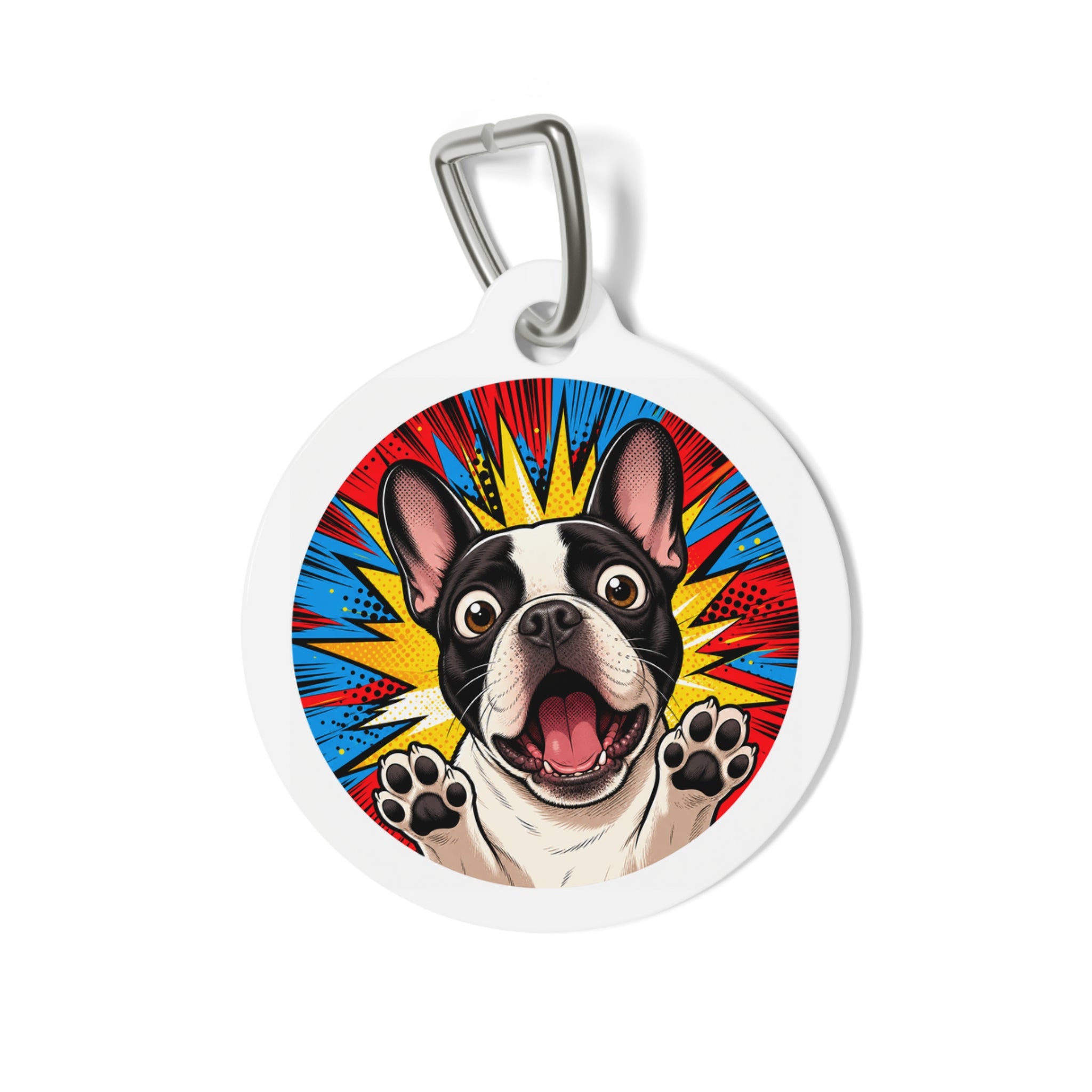 French Bulldog Artful Pop Art Personalized Dog ID Tag