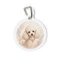 Placa de Identificación Personalizada para Perros Poodle Pearl Elegance