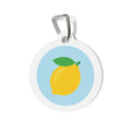 Lemon Zest Cheerful Fruit Pattern Personalized Dog ID Tag