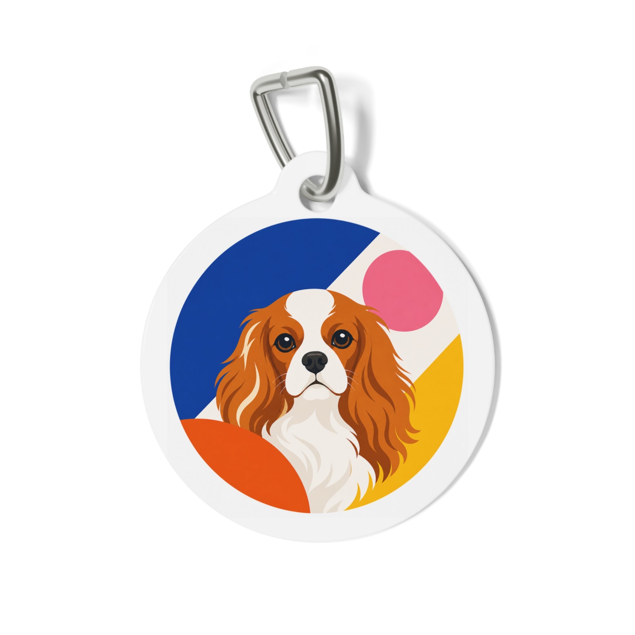 Cavalier King Charles Spaniel Charming Playful Portrait Personalized Dog ID Tag