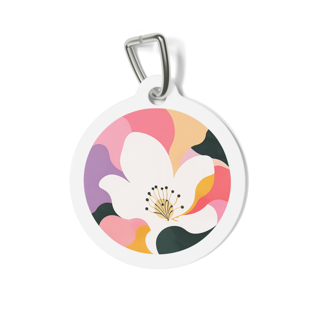 Blossom Pastel Abstract Lily Dog ID Tag
