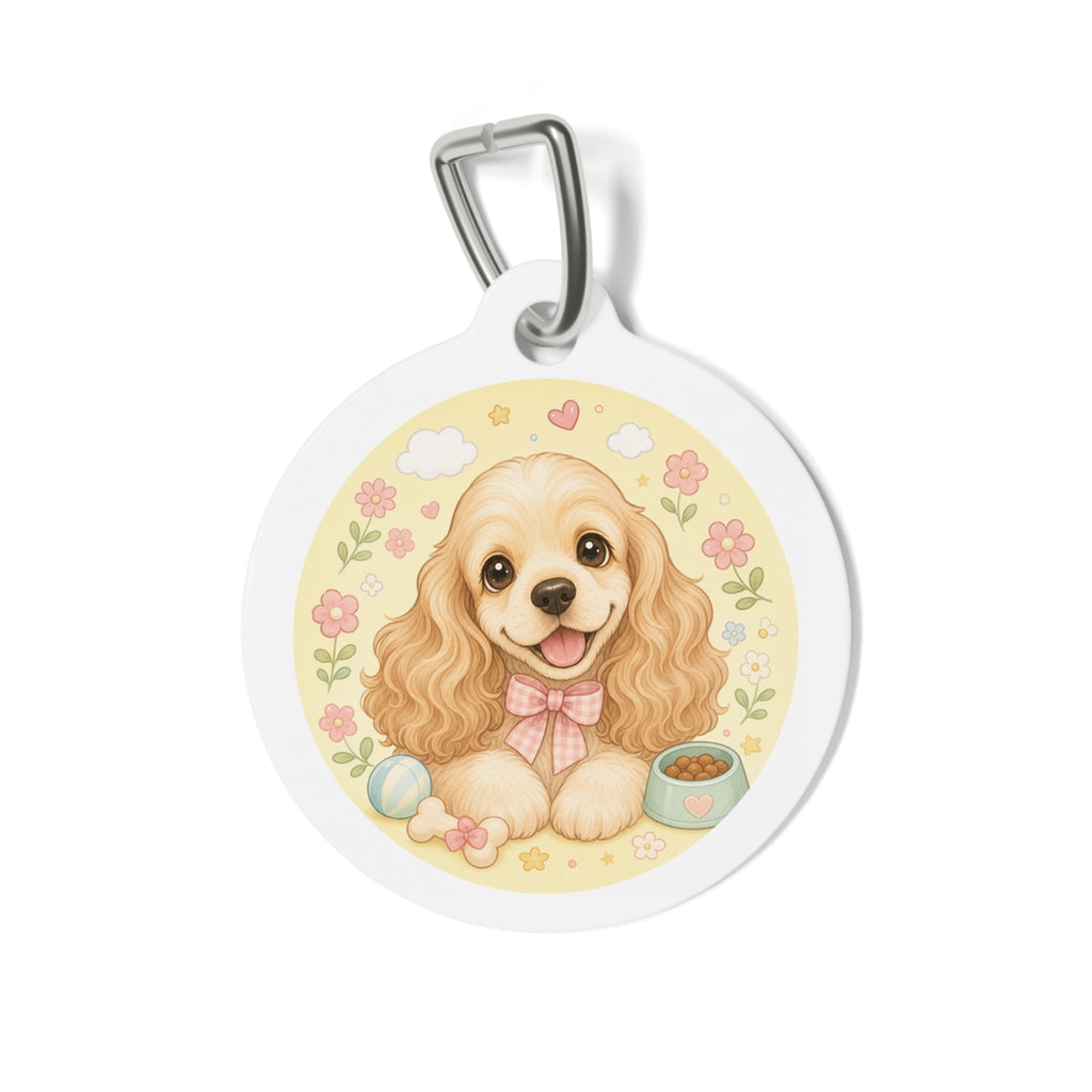 可卡犬甜点茶话会定制狗狗身份牌