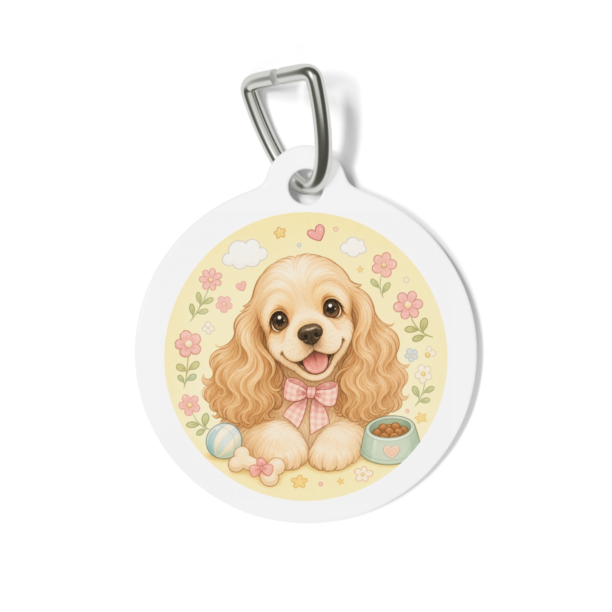 Cocker Spaniel Sweet Tea Party Personalized Dog ID Tag