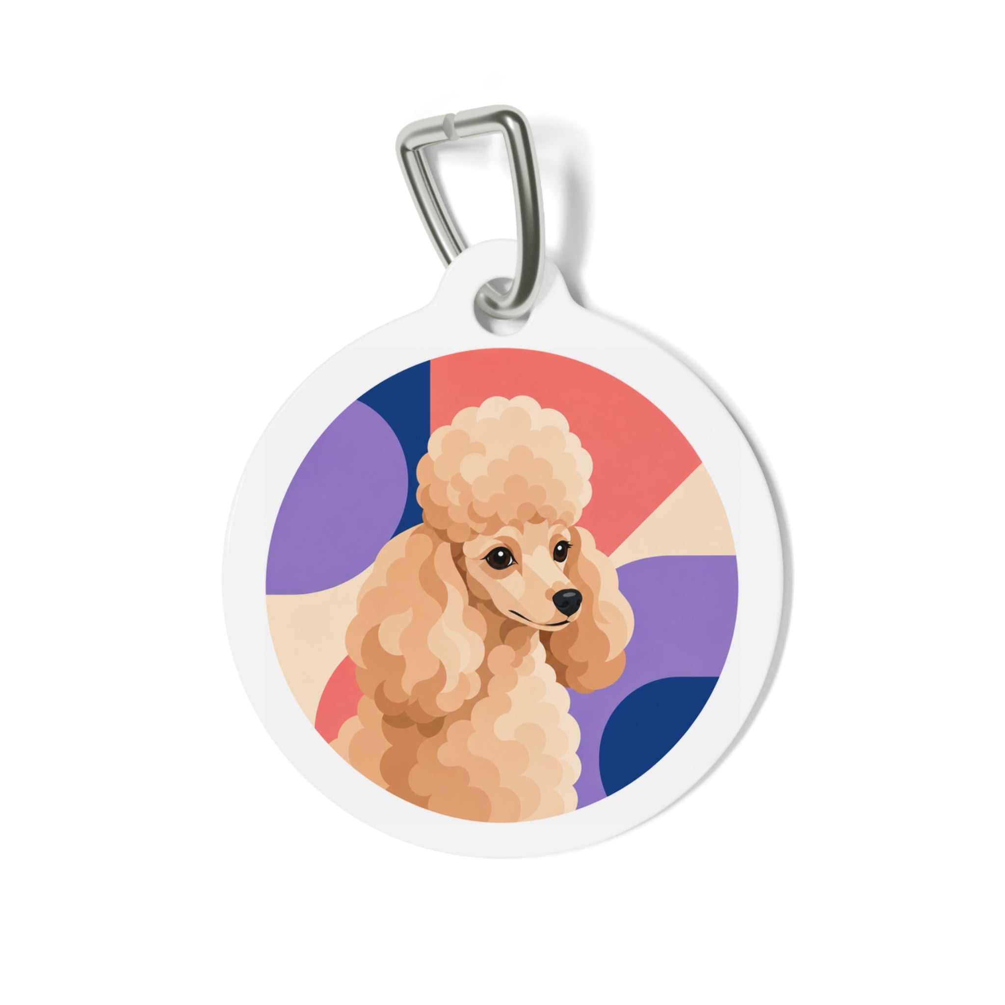 Toy Poodle Retro Curve Show Poodle Personalized Dog ID Tag