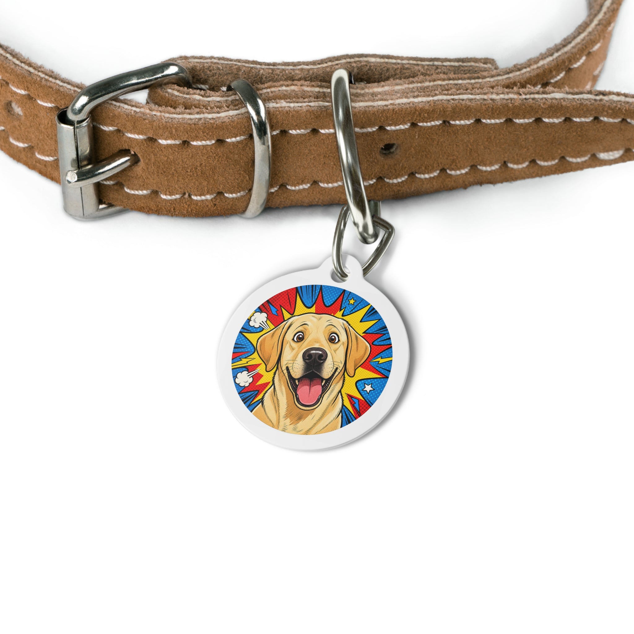 Labrador Retriever Happy Comic Personalized Dog ID Tag