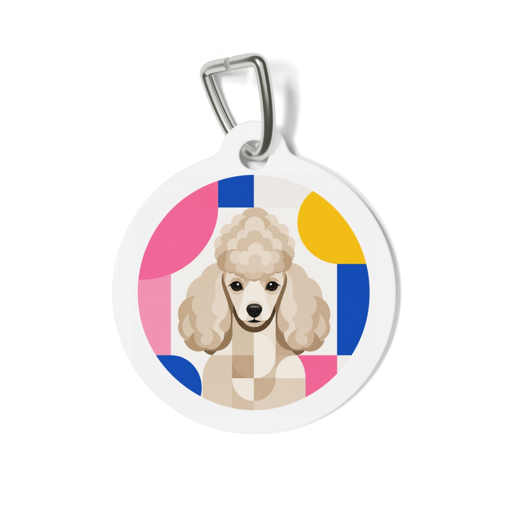 Toy Poodle Bauhaus Cream Show Poodle Personalized Dog ID Tag
