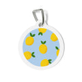 Lemon Grove Cheerful Fruit Pattern Personalized Dog ID Tag