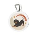 Dachshund Charming Rainbow Personalized Dog ID Tag