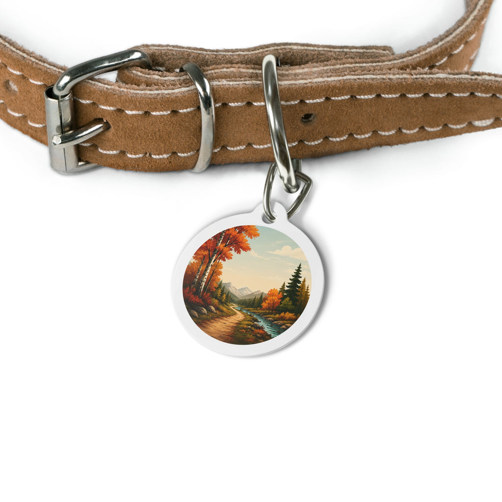 Woodland Trail Scenic Outdoor Adventure Personalized Dog ID Tag