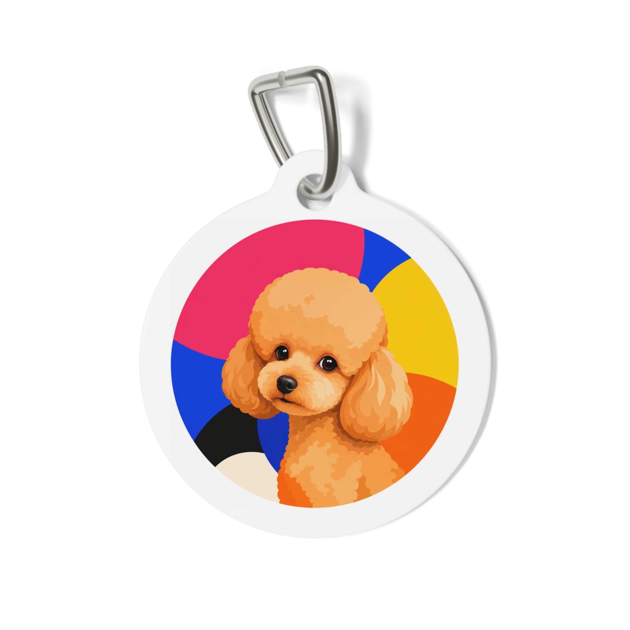 Toy Poodle Primary Color Pop Apricot Personalized Dog ID Tag