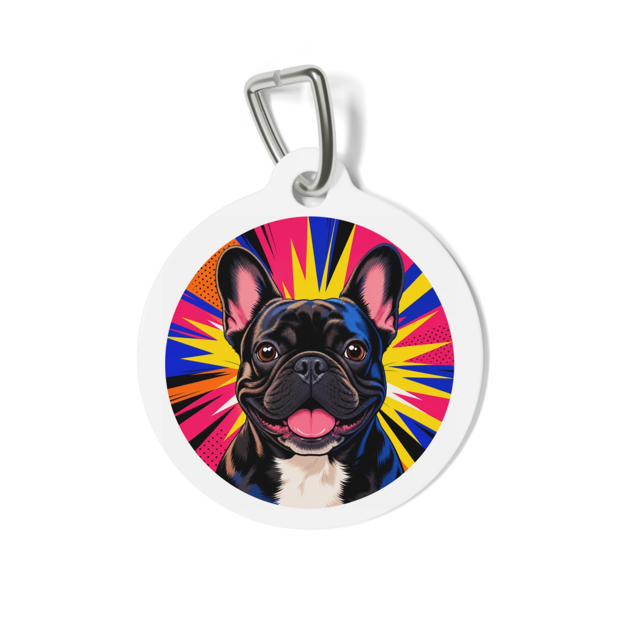 French Bulldog Charming Pop Art Personalized Dog ID Tag