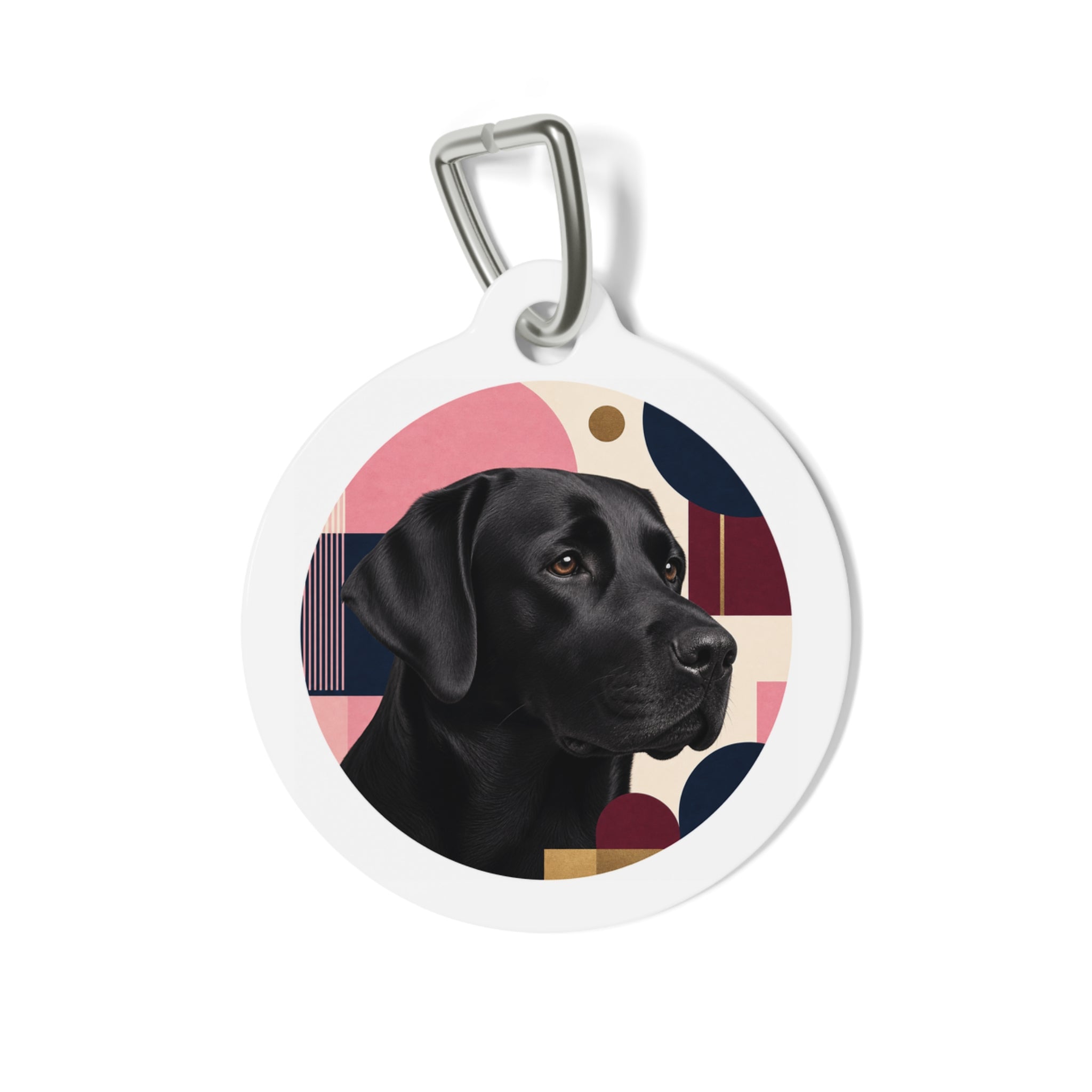 Labrador Retriever Gallery Abstract Black Personalized Dog ID Tag