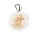 Toy Poodle Minimal Motion Sketch Apricot Puppy Personalized Dog ID Tag