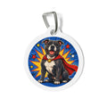 Staffordshire Bull Terrier Superhero Comic Personalized Dog ID Tag