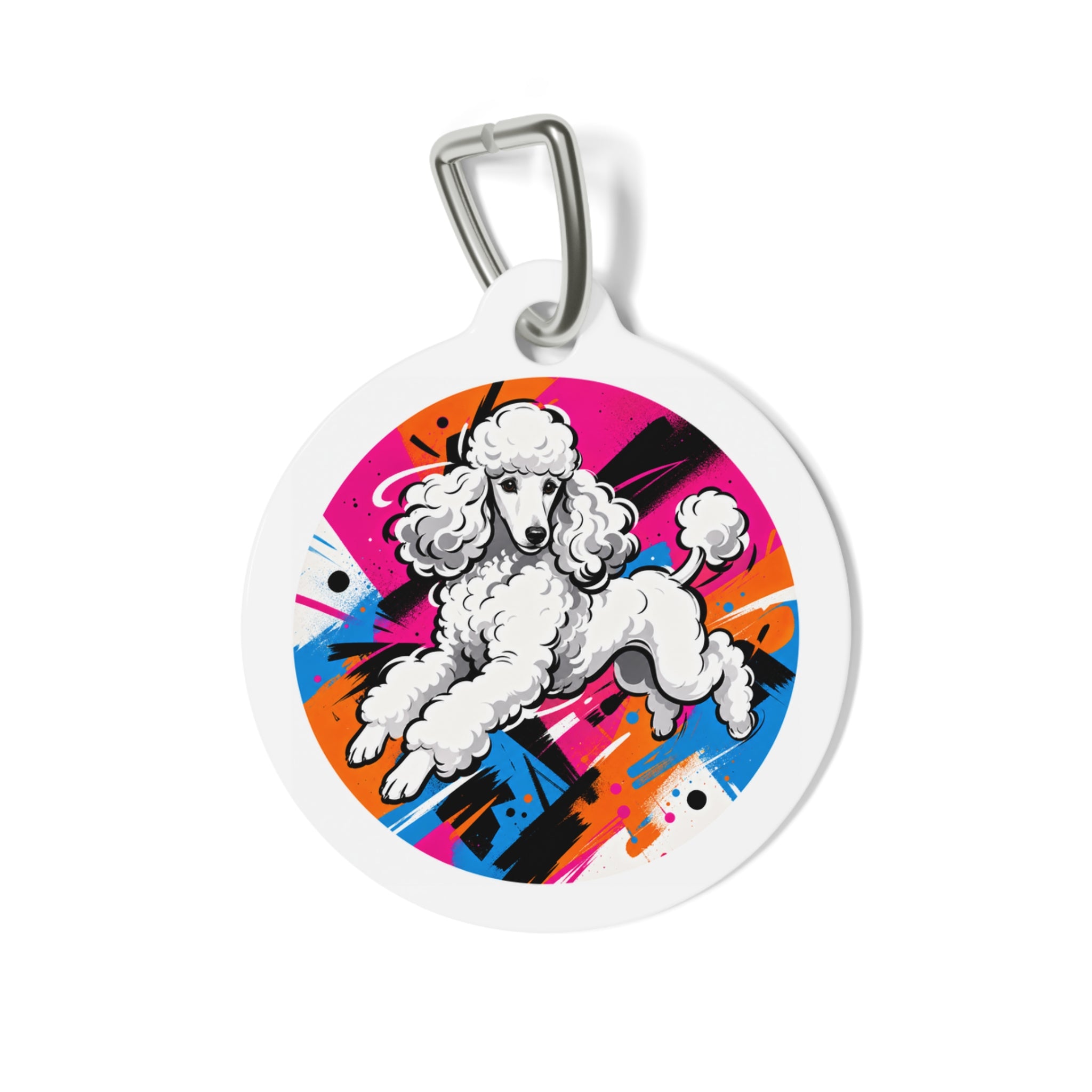 Poodle Urban Sprint Personalized Dog ID Tag