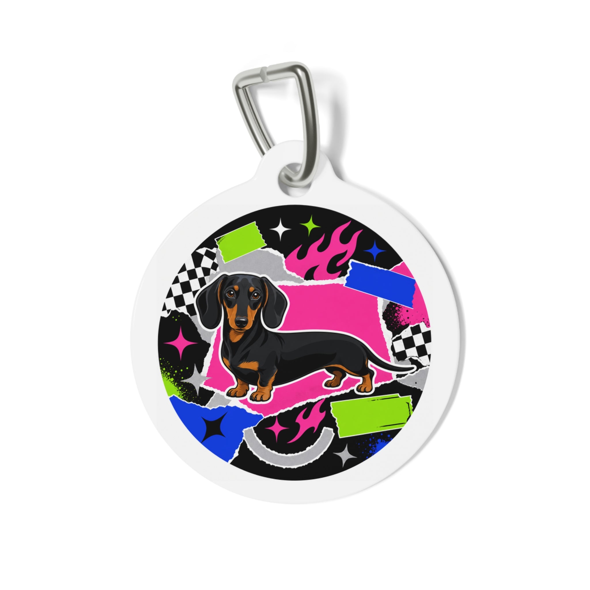 Dachshund Charming Playful Portrait Personalized Dog ID Tag