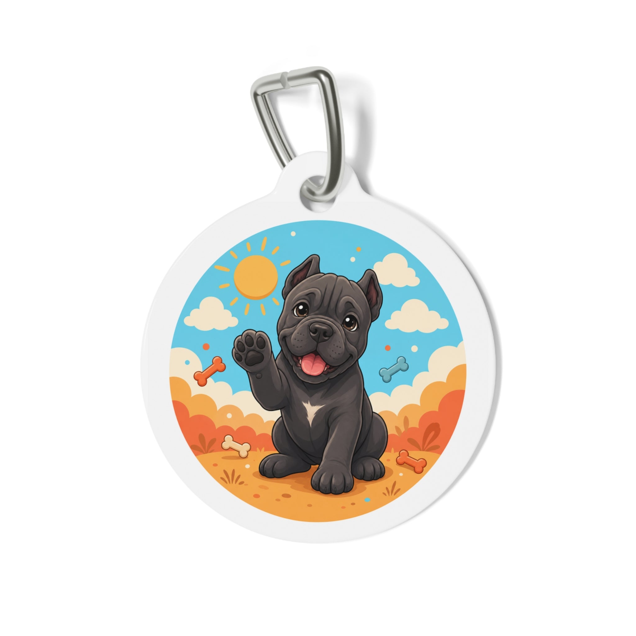 Cane Corso Bold Color Splash Personalized Dog ID Tag