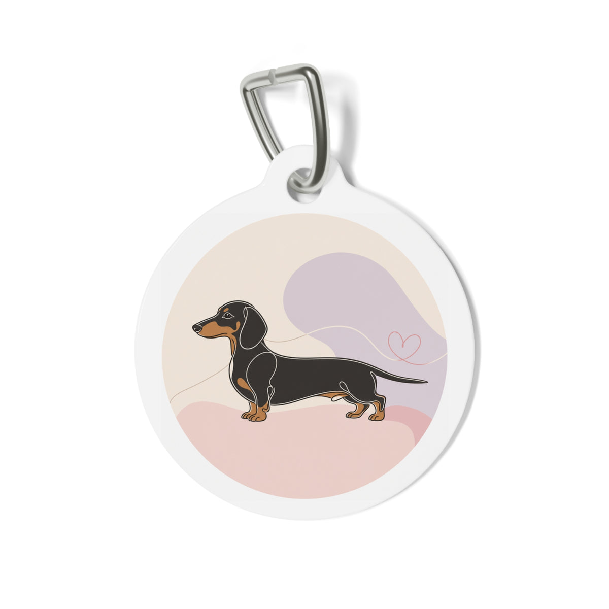 Dachshund Cute Portrait Personalized Dog ID Tag