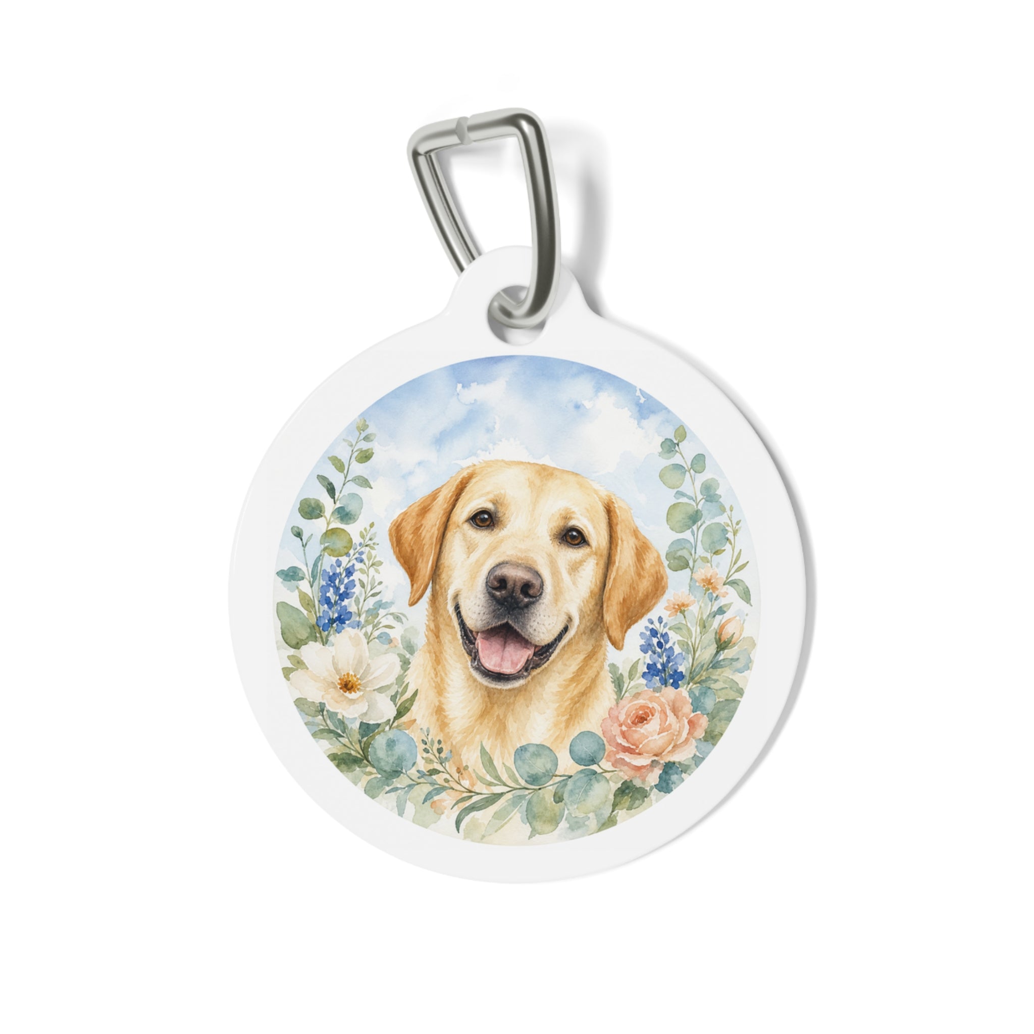 Labrador Retriever Blue Garden Personalized Dog ID Tag