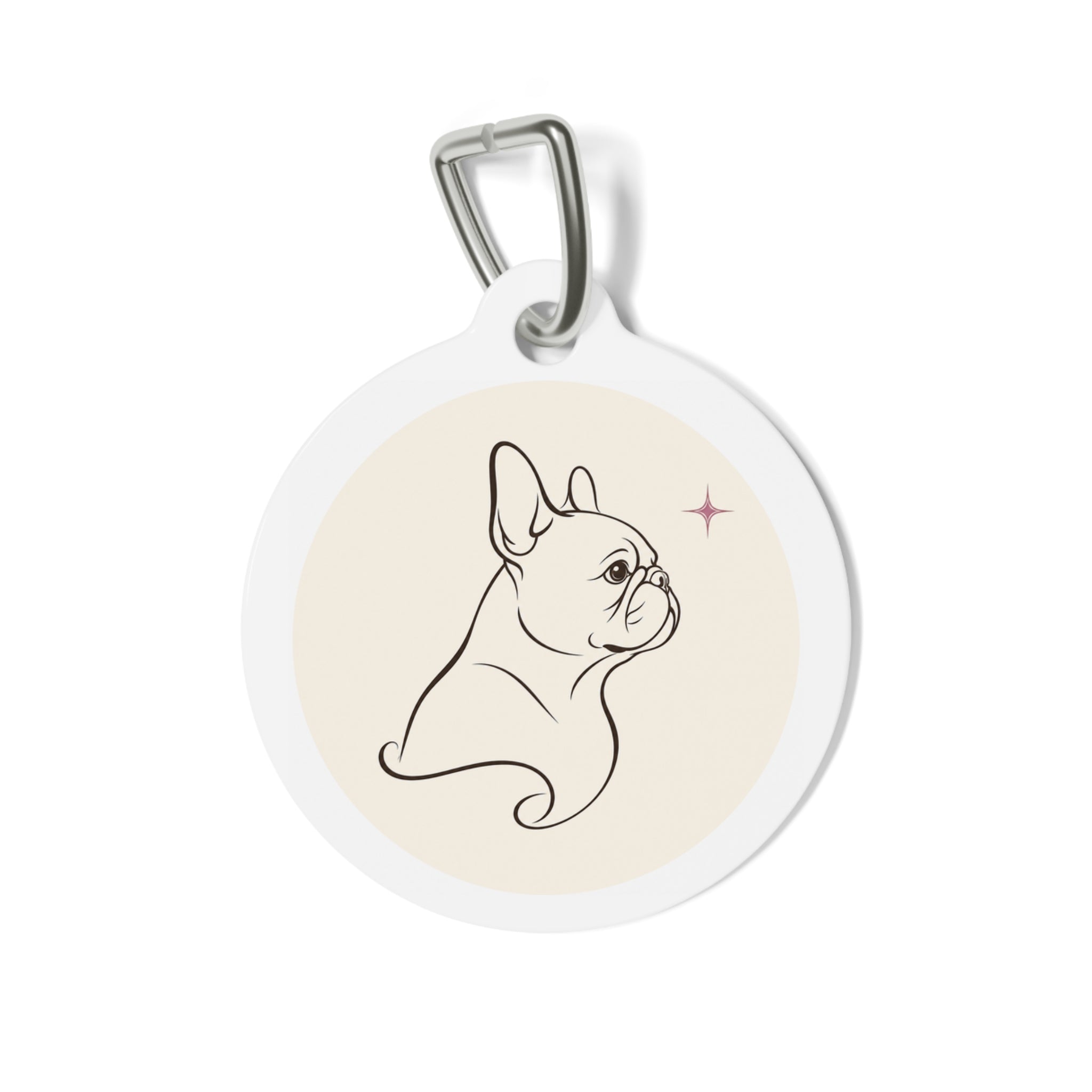 French Bulldog Minimalist Personalized Dog ID Tag