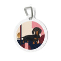 Dachshund Joyful Playful Portrait Personalized Dog ID Tag