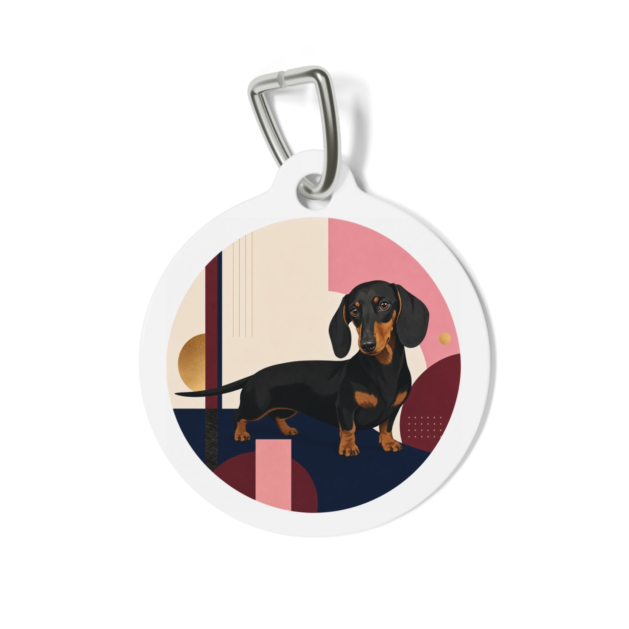 Dachshund Joyful Playful Portrait Personalized Dog ID Tag
