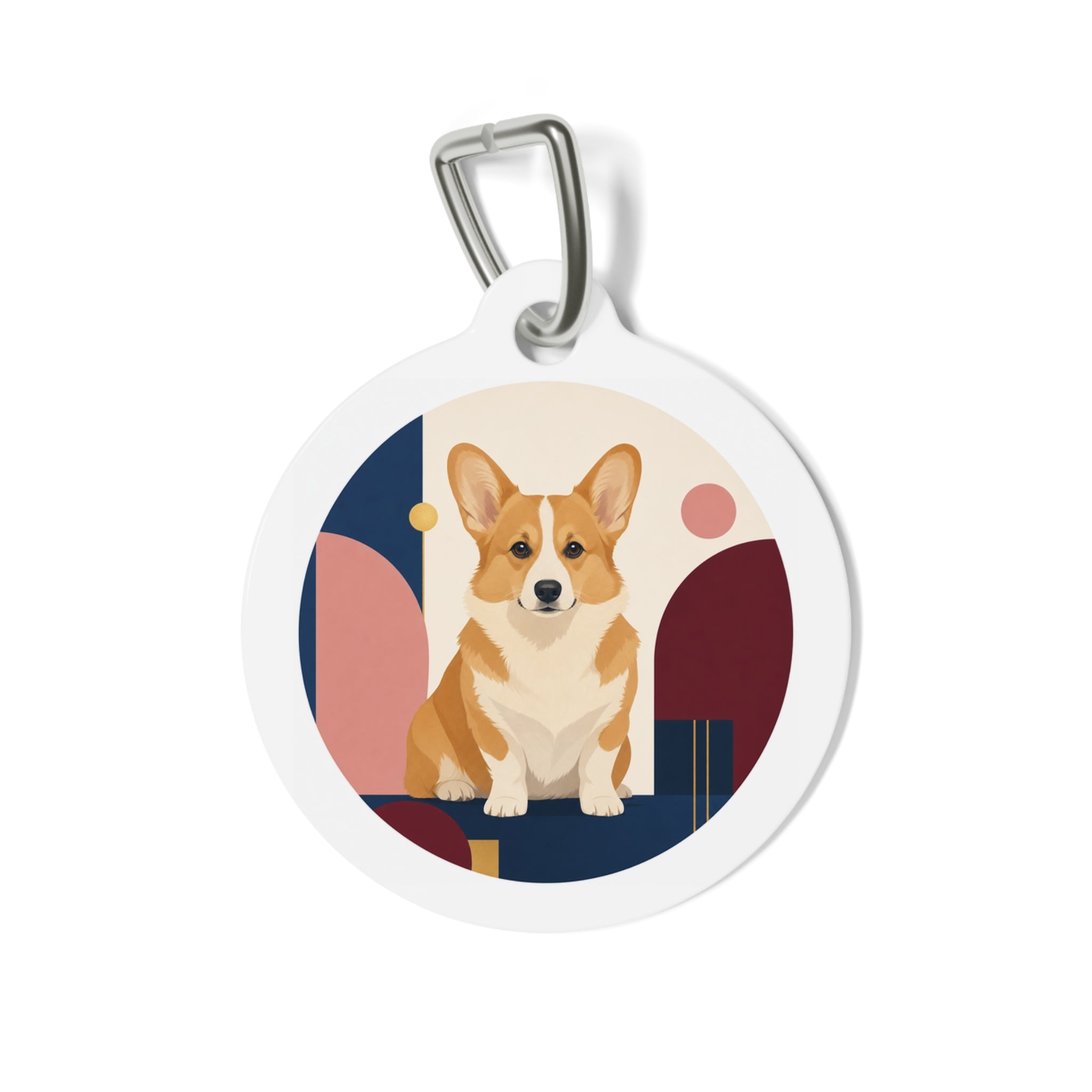 Pembroke Welsh Corgi Charming Playful Portrait Personalized Dog ID Tag