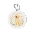 Golden Retriever Wildflower Story Personalized Dog ID Tag