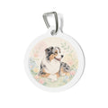 Australian Shepherd Pastel Garden Personalized Dog ID Tag