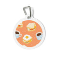 Brunch Club Whimsical Foodie Art Personalized Dog ID Tag