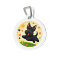 Placa de identificación personalizada para perro Scottish Terrier Sunny Playtime