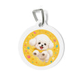 Bichon Frise Joyful Cute Portrait Personalized Dog ID Tag